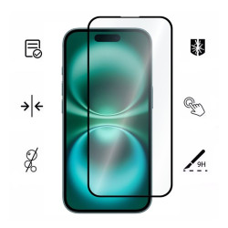 9D SZKŁO hartowane na telefon Apple iPhone 16 Pro A3293 / iPhone 17 A3520 / iPhone 17 Pro A3523 FULL GLUE