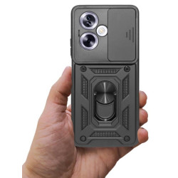 Etui pancerne CamShield Ring na telefon OPPO A79 5G czarne