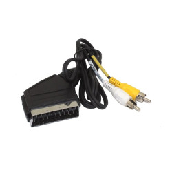 Kabel EURO SCART - 2x RCA audio 1,2m | Wysyłka 24h