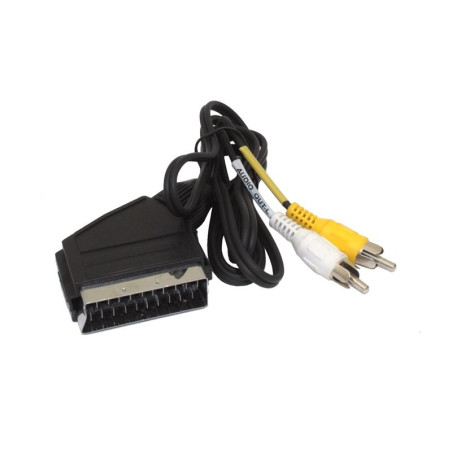 Kabel EURO SCART - 2x RCA audio 1,2m | Wysyłka 24h