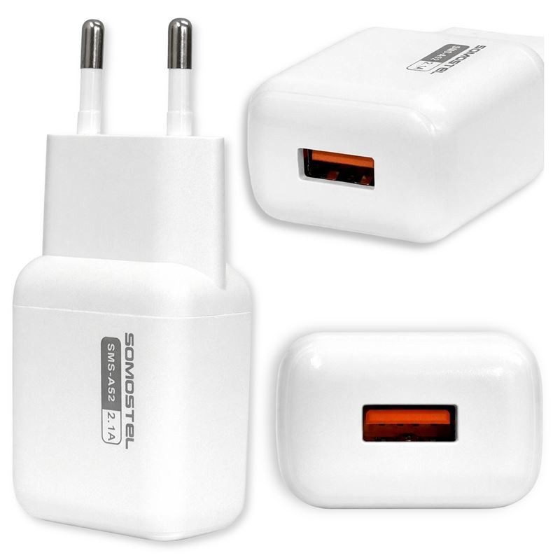 Ładowarka sieciowa USB-A 10W SMS-A52 - szybkie ładowanie