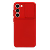 Etui SILICONE LENS na telefon Samsung Galaxy S22 S901 czerwone