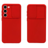 Etui SILICONE LENS na telefon Samsung Galaxy S22 S901 czerwone
