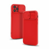 Etui SILICONE LENS na telefon Xiaomi Redmi Note 10 / 10S / POCO M5s czerwone