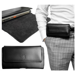 Etui Kabura skórzana A2E CRAZY 3D XXXL na telefon do paska czarna