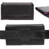 Etui Kabura skórzana CRAZY 3D L na telefon do paska czarna