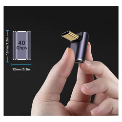 Adapter kątowy USB 4 40Gb/s PD 100W
