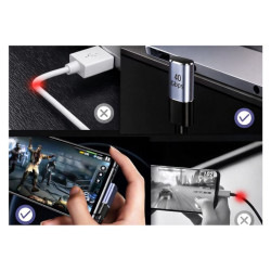 Adapter kątowy USB 4 40Gb/s PD 100W