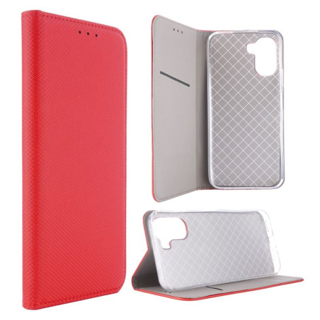 Etui Smart Magnet na telefon OPPO A6x 4G CPH2819 / A6x 5G 5G CPH2783 / A6t 4G CPH2847 / A6t 5G CPH2853 / A6c 4G PMC110 czerwone