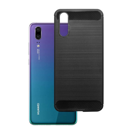 Etui Bumper Carbon Lux na telefon Huawei P20 EML-L29C czarne