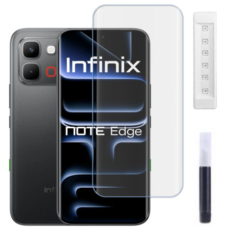9H SZKŁO hartowane na telefon Infinix Note Edge 5G X6887 UV + lampa