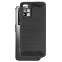 Etui Bumper Carbon LUX na telefon Xiaomi Redmi 10 21061119DG / Note 11 4G 2201117TY czarne
