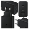 Ładowarka sieciowa PD Power Delivery USB TYP C USB-C x 2 + USB A USB-A QC SZYBKIE ŁADOWANIE 65W do telefonu / tabletu czarna