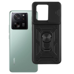 Etui Pancerne CAMSHIELD Ring na telefon Xiaomi 13T / 13T Pro 5G / Redmi K60 Ultra 5G czarne
