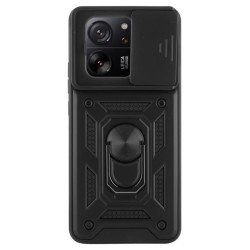 Etui Pancerne CAMSHIELD Ring na telefon Xiaomi 13T / 13T Pro 5G / Redmi K60 Ultra 5G czarne