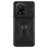 Etui Pancerne CAMSHIELD Ring na telefon Xiaomi 13T / 13T Pro 5G / Redmi K60 Ultra 5G czarne