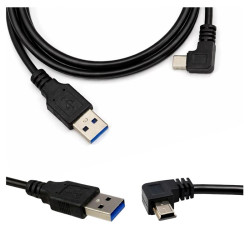 Kabel USB - mini USB 1m kątowy | Szybka wysyłka 24h