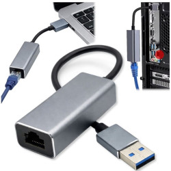 Adapter USB Ethernet RJ45 LAN 100Mb/s do laptopa przejściówka