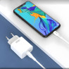 Ładowarka sieciowa do telefonu USB 18W 3.6A z kablem USB-C Quick Charge 3.0 SZYBKIE ŁADOWANIE biała