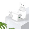Ładowarka sieciowa do telefonu USB 18W 3.6A z kablem USB-C Quick Charge 3.0 SZYBKIE ŁADOWANIE biała