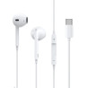 Słuchawki USB-C DAC JBC-086A do telefonu Apple iPhone 15 / 15+ / 15 Pro / 15 Pro Max / Samsung Galaxy S23 S22 S21 białe