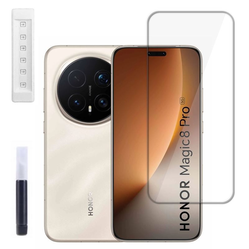 9H SZKŁO hartowane na telefon Honor Magic 8 Pro 5G BKQ-N49 UV + lampa