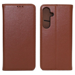 Etui Smart Pro Leather na telefon Samsung Galaxy S24 FE 5G S721 brązowe