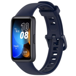 Pasek Silikonowy / Opaska do smartband Huawei Band 8 ASK-B19 / 9 KIM-B19 / 10 NOR-B29 granatowy