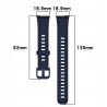 Pasek Silikonowy / Opaska do smartband Huawei Band 8 ASK-B19 / 9 KIM-B19 / 10 NOR-B29 granatowy