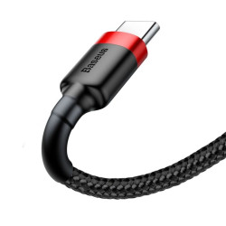 Kabel USB-C - USB Baseus Cafule przewód wspierający SZYBKIE ŁADOWANIE QC3.0 2A USBC 2m czarny