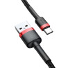 Kabel USB-C - USB Baseus Cafule przewód wspierający SZYBKIE ŁADOWANIE QC3.0 2A USBC 2m czarny