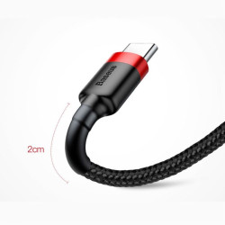 Kabel USB-C - USB Baseus Cafule przewód wspierający SZYBKIE ŁADOWANIE QC3.0 2A USBC 2m czarny