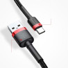Kabel USB-C - USB Baseus Cafule przewód wspierający SZYBKIE ŁADOWANIE QC3.0 2A USBC 2m czarny