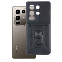 Etui Pancerne CAMSHIELD Ring na telefon Infinix Note 50 Pro 4G X6855 czarne