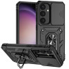 Etui Pancerne CAMSHIELD Ring na telefon Samsung Galaxy S24+ 5G S926 czarne
