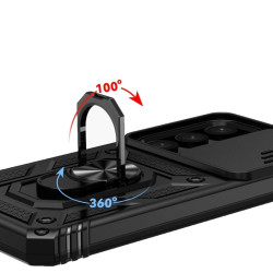 Etui Pancerne CAMSHIELD Ring na telefon Samsung Galaxy S24+ 5G S926 czarne
