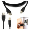 Kabel USB-A - USB-B do drukarki 1,8m czarny ekonomiczny