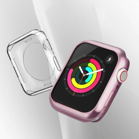 Etui DUXDUCIS TPU Plating do smartwatch Apple Watch 4 5 40 mm różowe + bezbarwne