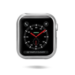 Etui DUXDUCIS TPU Plating do smartwatch Apple Watch 4 5 44 mm srebrne + bezbarwne