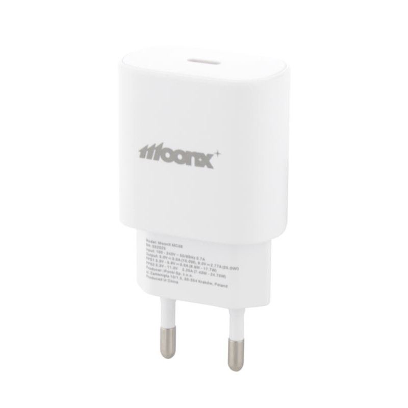 Ładowarka USB-C PD 25W outdoor camping podróże do telefonów tabletów laptopów powerbanków lato MC06 biała