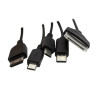 Ładowarka uniwersalna sieciowa samochodowa do telefonu USB 10w1 USB-C 30pin miniUSB microUSB samsung L760 11mm 90cm