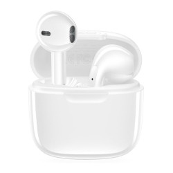 Słuchawki bezprzewodowe douszne do 4h BLUETOOTH + STACJA DOKUJĄCA X23 białe