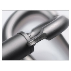 Karabińczyk turystyczny aluminiowy z blokadą 8cm | Uchwyt brelok survival | szary