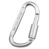 Karabińczyk turystyczny aluminiowy z blokadą 8cm | Uchwyt brelok survival | srebrny