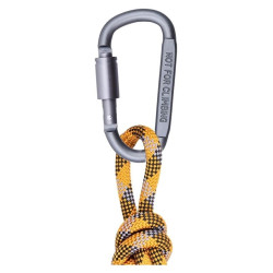 Karabińczyk turystyczny aluminiowy z blokadą 8cm | Uchwyt brelok survival | srebrny