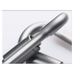 Karabińczyk turystyczny aluminiowy z blokadą 8cm | Uchwyt brelok survival | srebrny