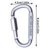 Karabińczyk turystyczny aluminiowy z blokadą 8cm | Uchwyt brelok survival | srebrny