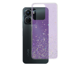 Etui GLITTER Case na telefon Vivo Y16 4G V2214 / Y02s fioletowe