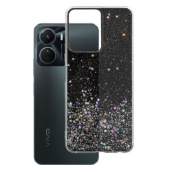 Etui GLITTER Case na telefon Vivo Y16 4G V2214 / Y02s czarne