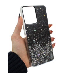 Etui GLITTER Case na telefon Vivo Y16 4G V2214 / Y02s czarne